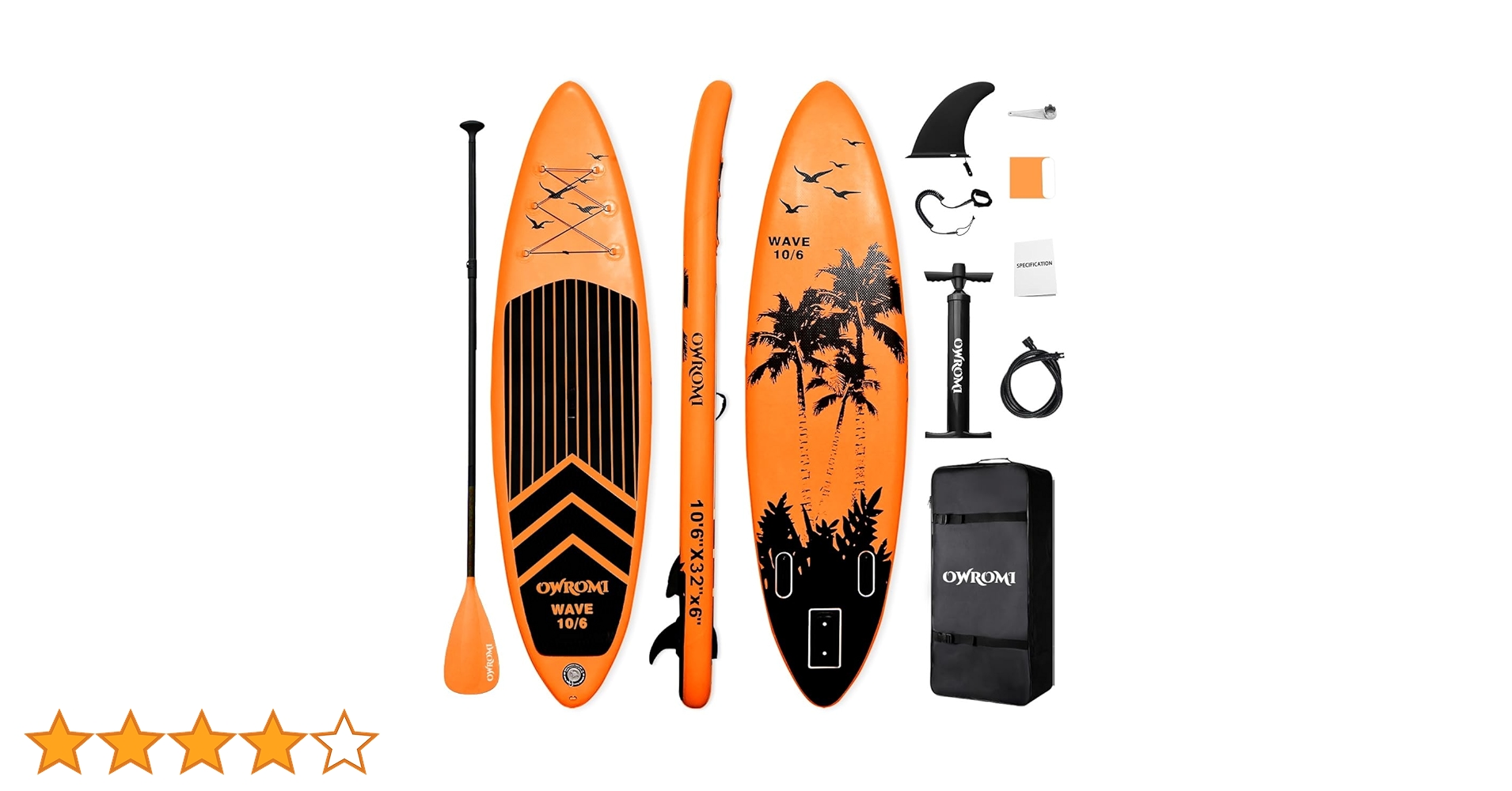 SUP Inflatable Stand Up Paddle Board 10'6